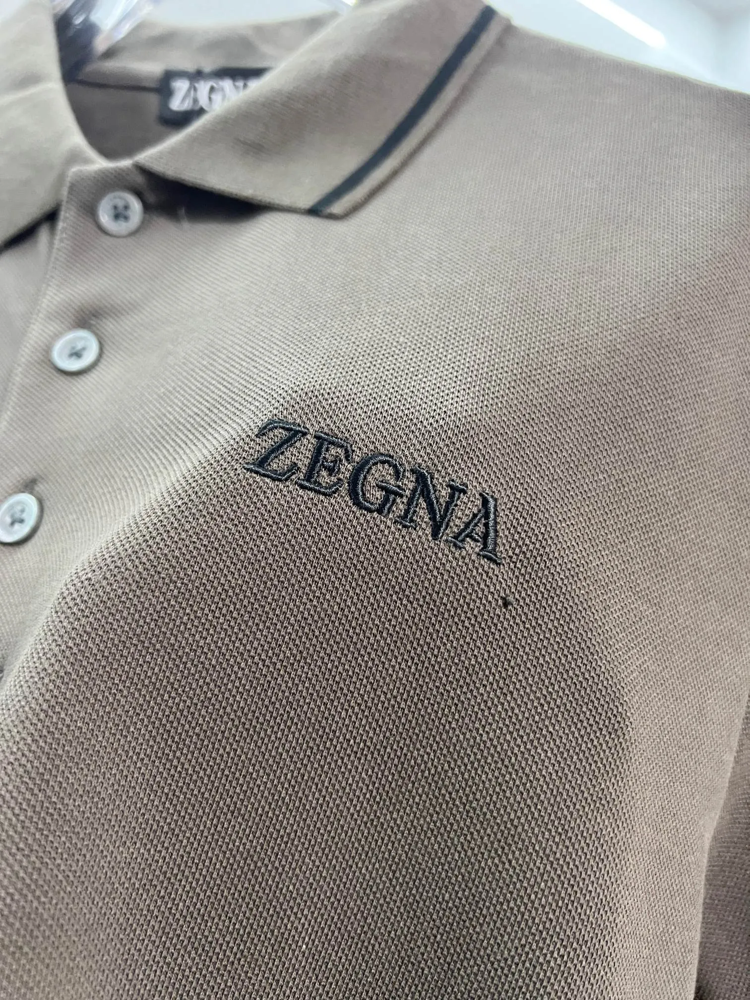 ZEGNA 2026New Arrival logo Same Style polo ：Brown Size：M L XL XXL